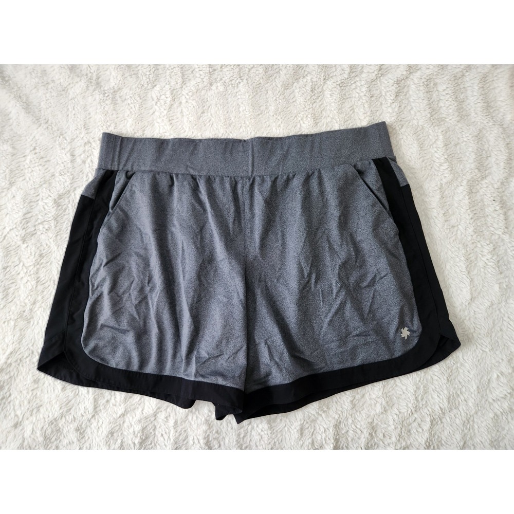 Tek Gear DryTek Athletic Shorts Women's XL Gray Black Pocket Performance Gym...